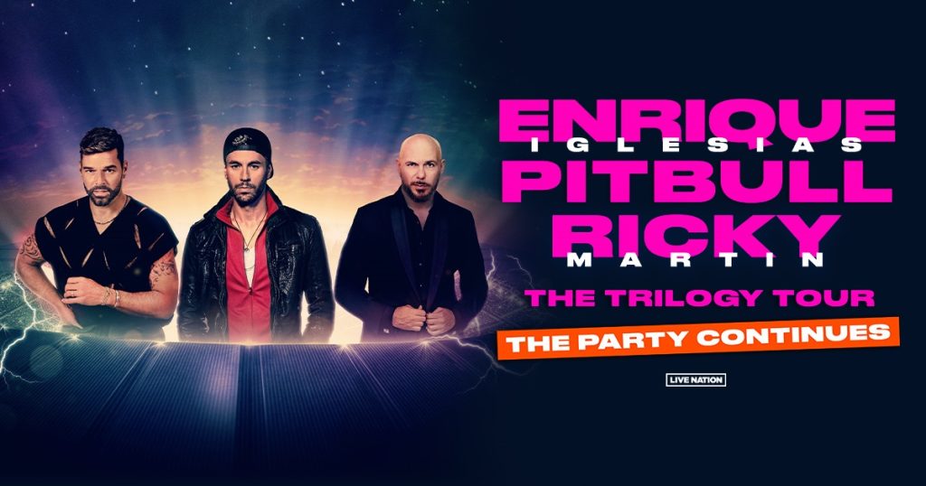 Artistas, cantantes, Ricky Martin, Enrique Iglesias, Pitbul. conciertos, Miami, Trilogy Tour,